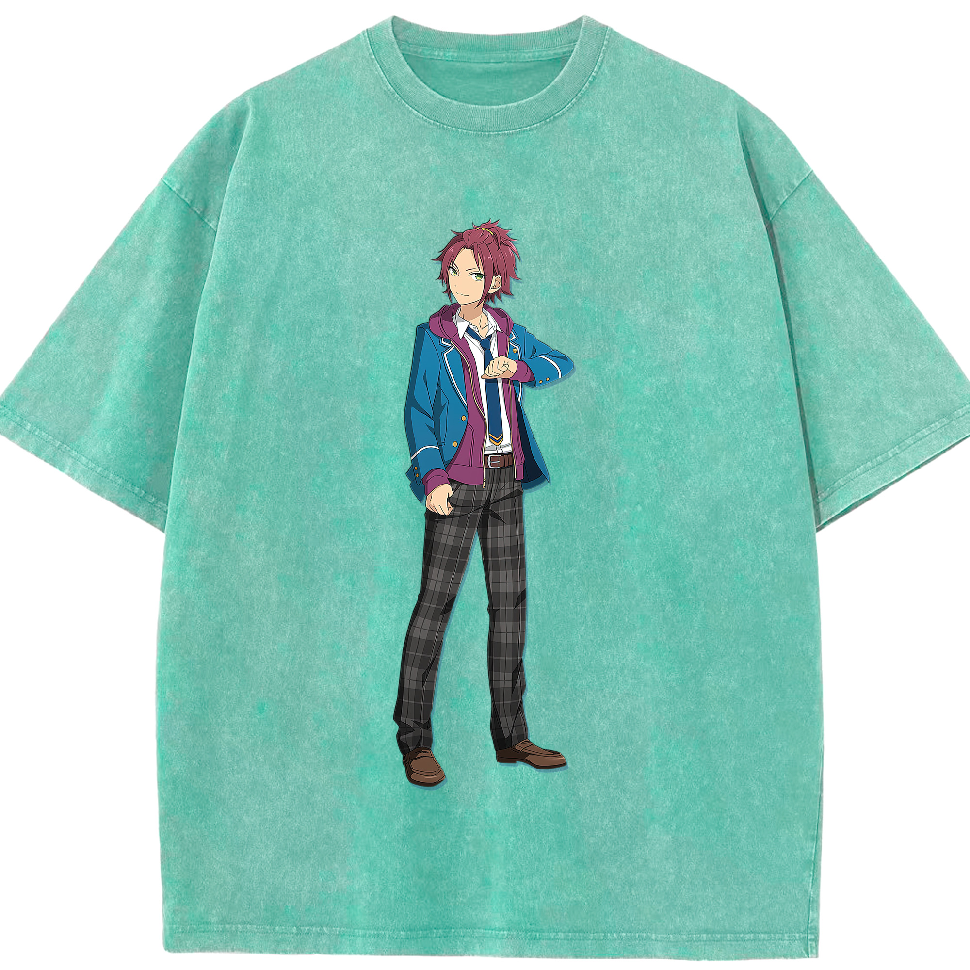 （画像用） あんさんぶるスターズ! Ensemble Stars 綿100% ヴィンテージ風 半袖Tシャツ（フロントプリント）